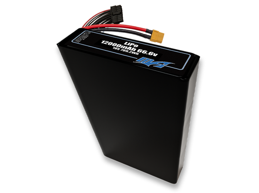 A MaxAmps LiPo 12000mAh 18S 2P 66.6 volt battery pack