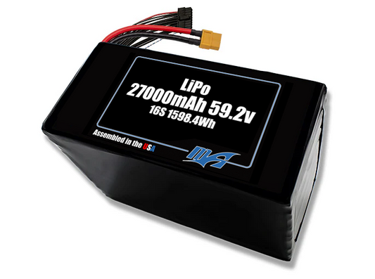 LiPo 27000mAh 16S 59.2v NMC Battery Pack