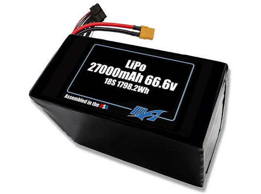 LiPo 27000mAh 18S 66.6v NMC Battery Pack